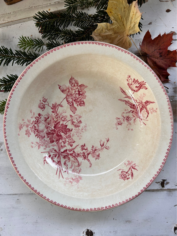 Plat creux - Sarreguemines - Fontanges - rouge