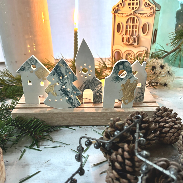 Village  de Noël Sapin Vert