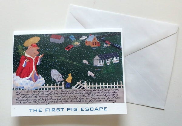 The First Pig Escape Notecard