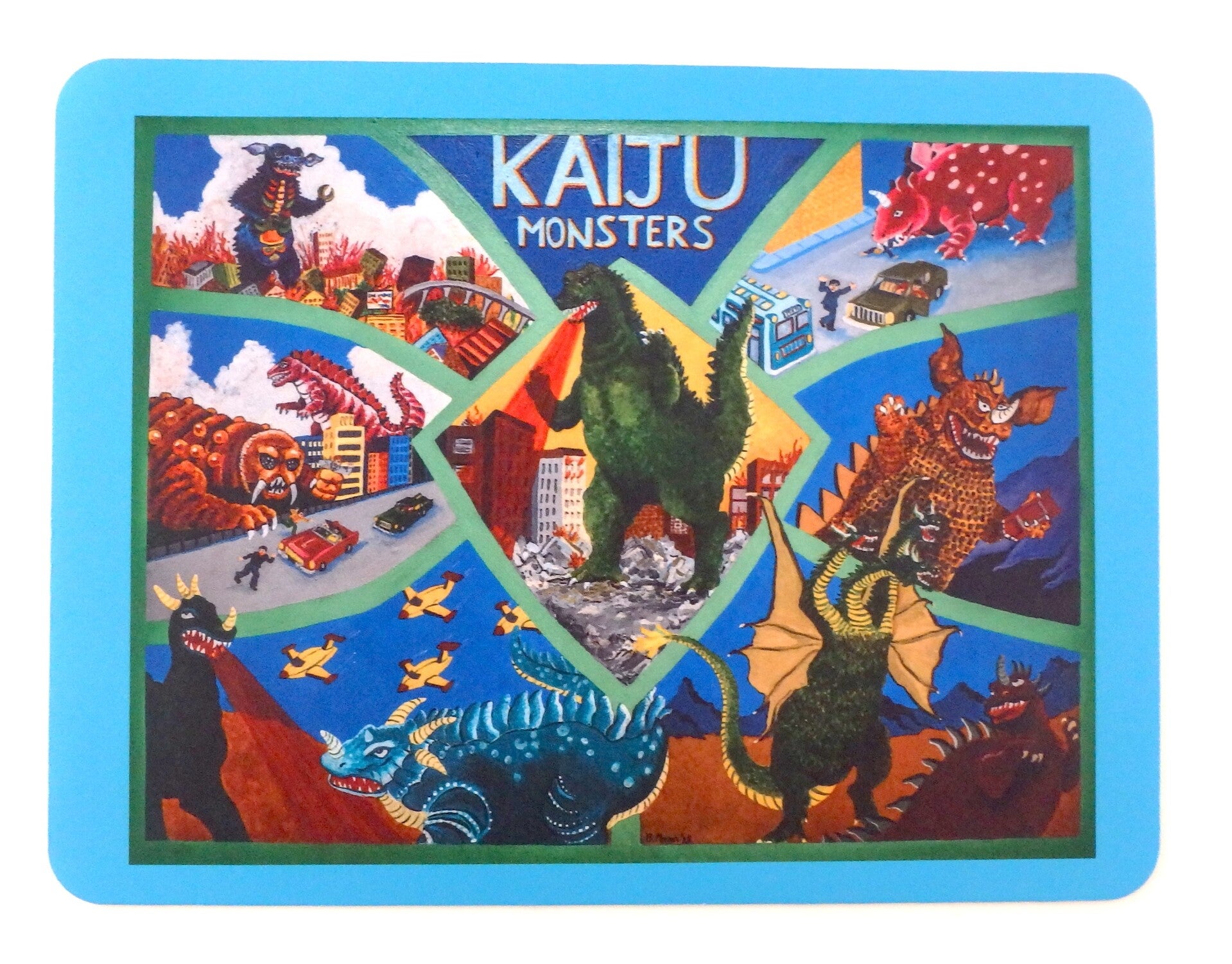 Kaiju Monsters Computer Gaming Pad. 12 x 15.5