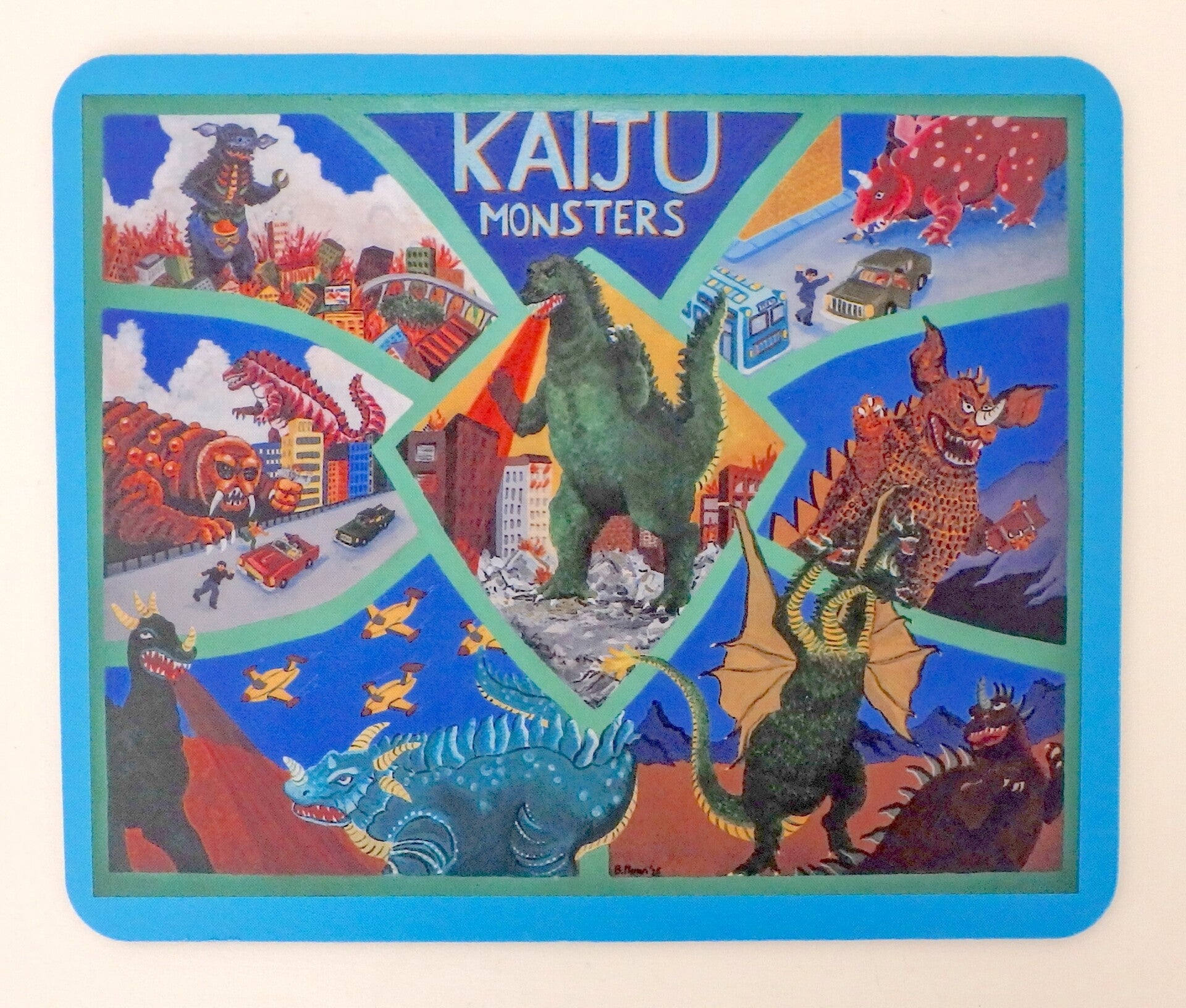 Kaiju Monsters Computer Mouse Pad    9.25  by 7.5