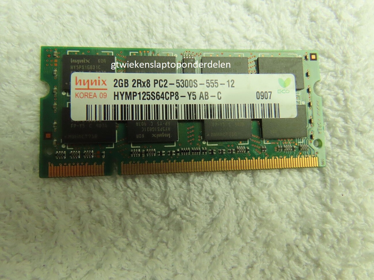 HYNIX Werkgeheugen 2Gb 2Rx8 PC2-5300S-555-12 DDR2 Gebruikt  22UU107