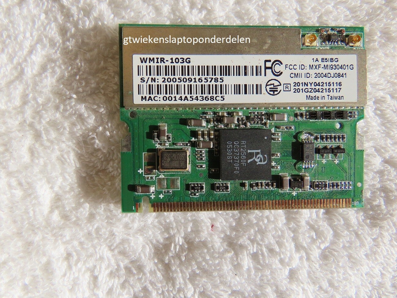 WiFi Mini PCI-kaart WMIR-103G-7781.jpg RA-Link WMIR-103G Wi-Fi-kaart Fujitsu Siemens Amilo Pro V2010 802.11 B/G Gebruikt 22S306wi