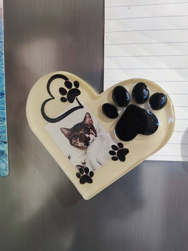 Magnet souvenir décoration coeur personnalisé pour animaux