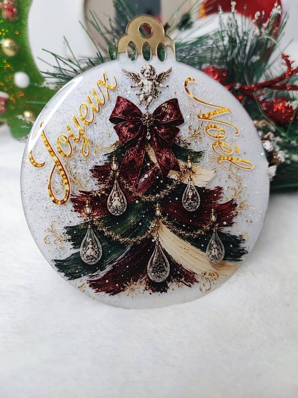 Boules de Noël artisanal en résine