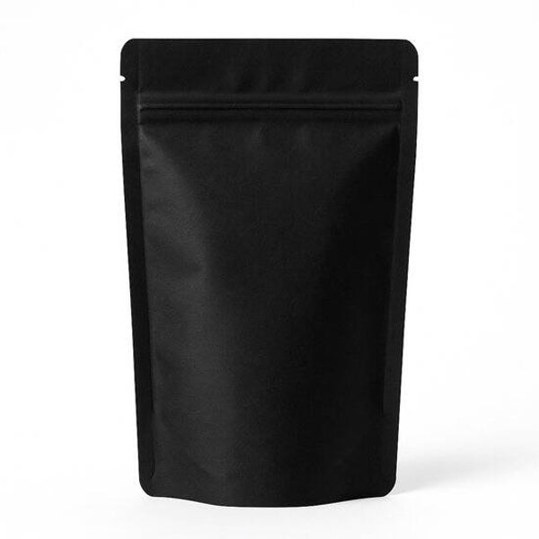 100x Zwarte Kraftpapier Stazakken met Zipper (500ml) – Aluminiumvrij & Voedselveilig
