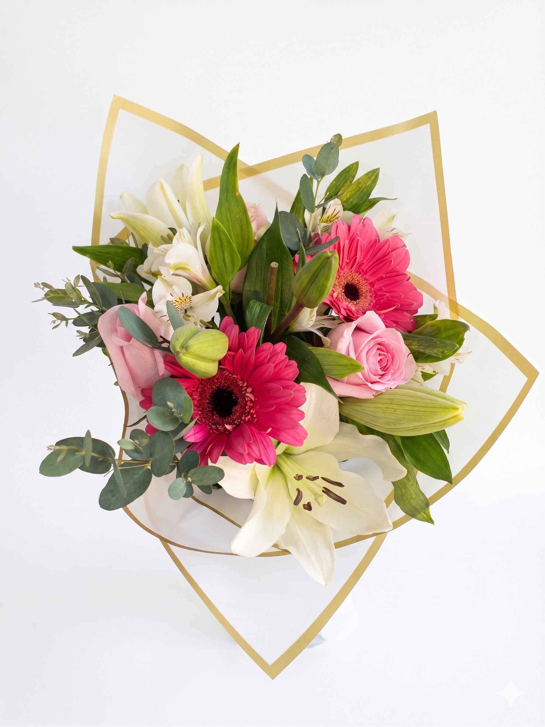 RAMO DE LILYS Y GERBERAS