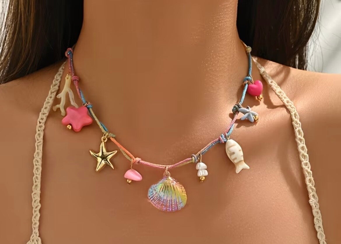 Collier Charms Marin Multicolores - Océan Rêveur -