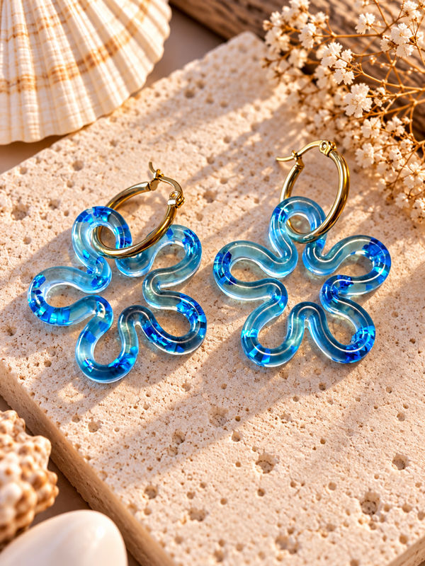 Boucles d’oreilles, fleurs