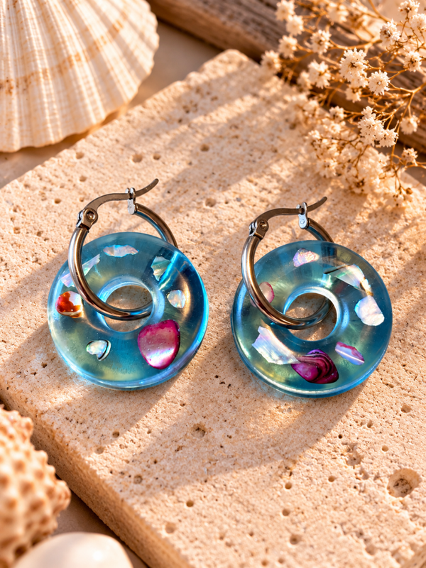 Boucles d’oreilles nacre