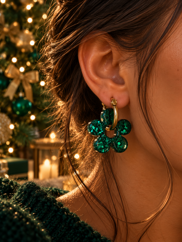 Boucles d’oreilles émeraude