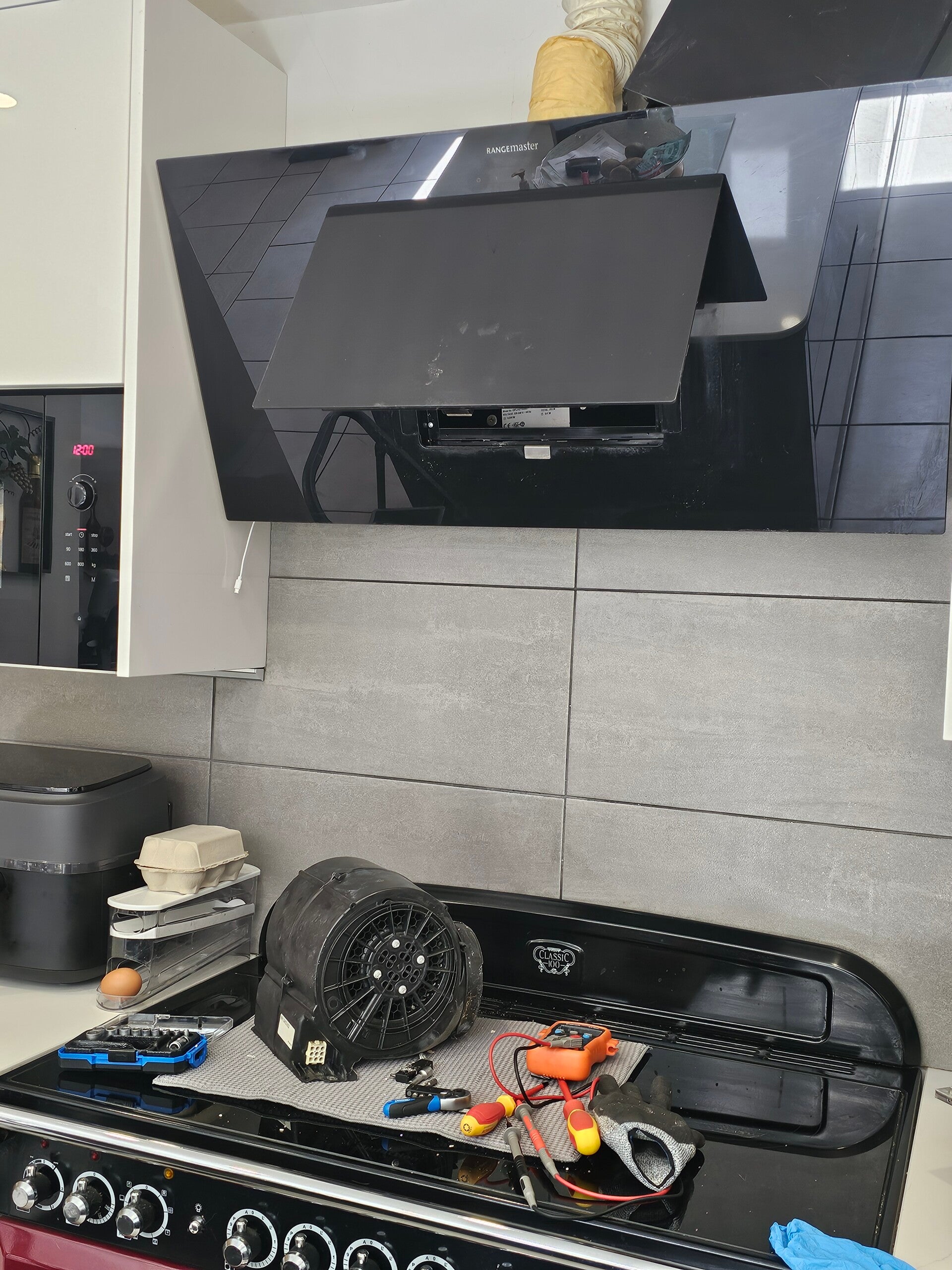 rangemaster cooker hood repaint in leicester