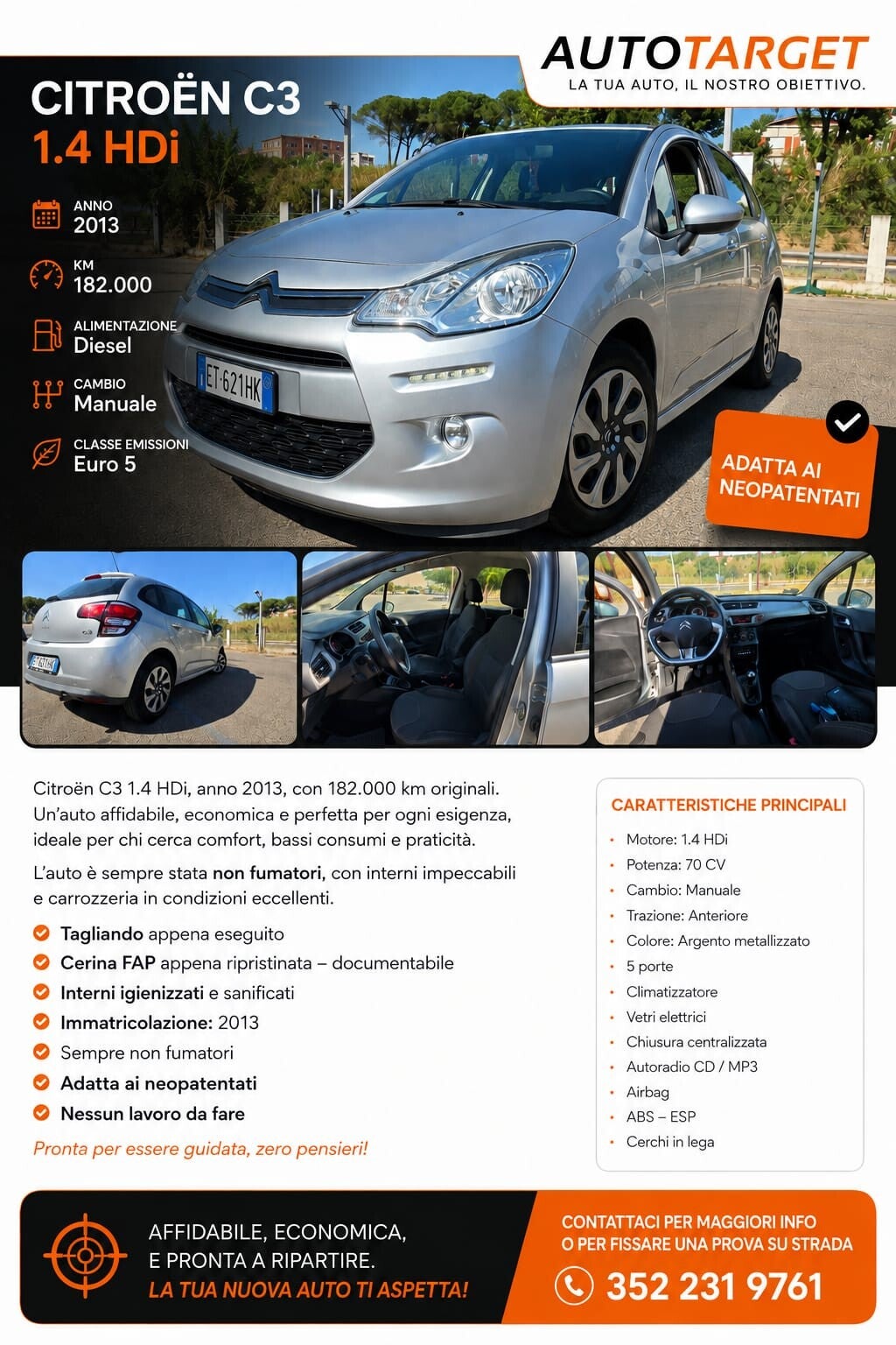 --VENDUTA--Citroen C3 1.4HDI