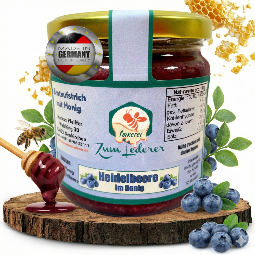 Honig-Mix mit Heidelbeere 500g (19,98€/kg)