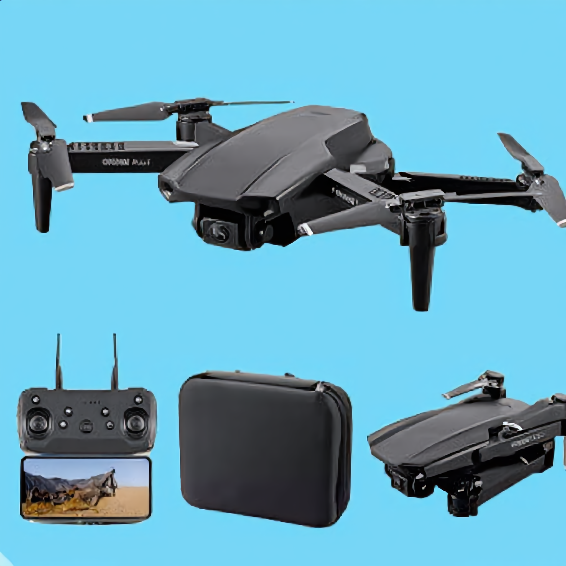Dron E99 Pro con Cámaras Duales, Plegable, para Fotografía Aérea, Quadcopter, Juguete, Control Remoto, UAV E99 Pro K3, Dron RC Parrot Dual