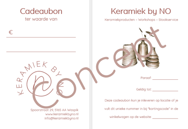 Cadeaubon per post (kies een bedrag)