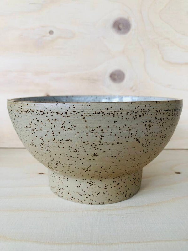 Schaal spikkel L, beige