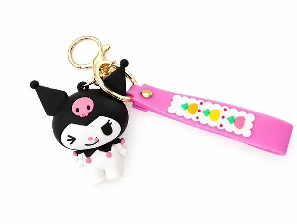 🖤🎀 Porte-clés Kawaii Kuromi Rose 🎀🖤