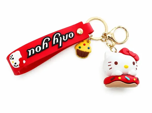 ❤️🍩 Porte-clés Kawaii Hello Kitty Donut 🍩❤️