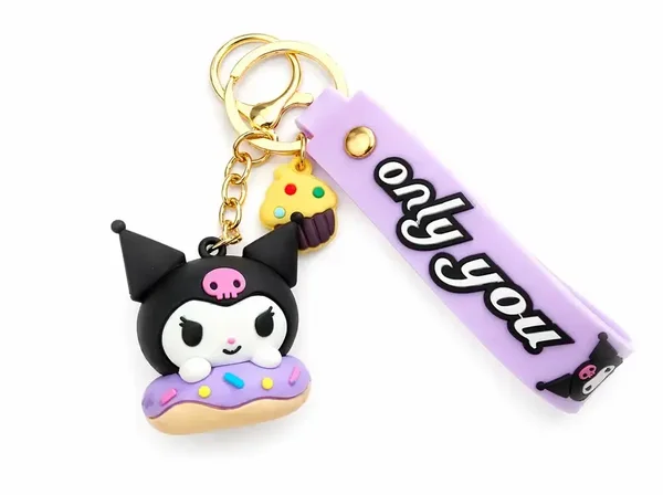 🖤🍩 Porte-clés Kawaii Kuromi Donut 🍩🖤