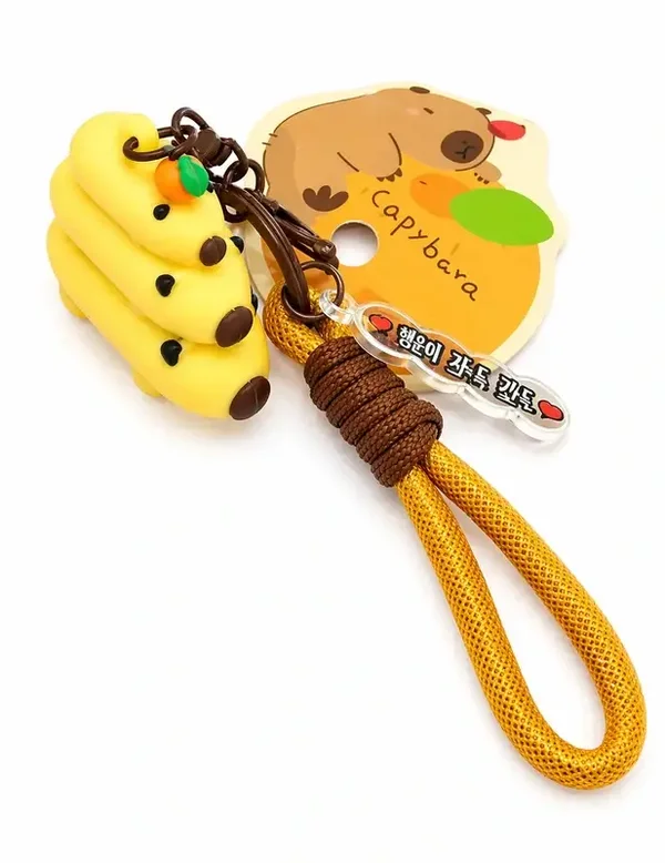 💛🍌 Porte-clés Kawaii Capybara Banane 🍌💛