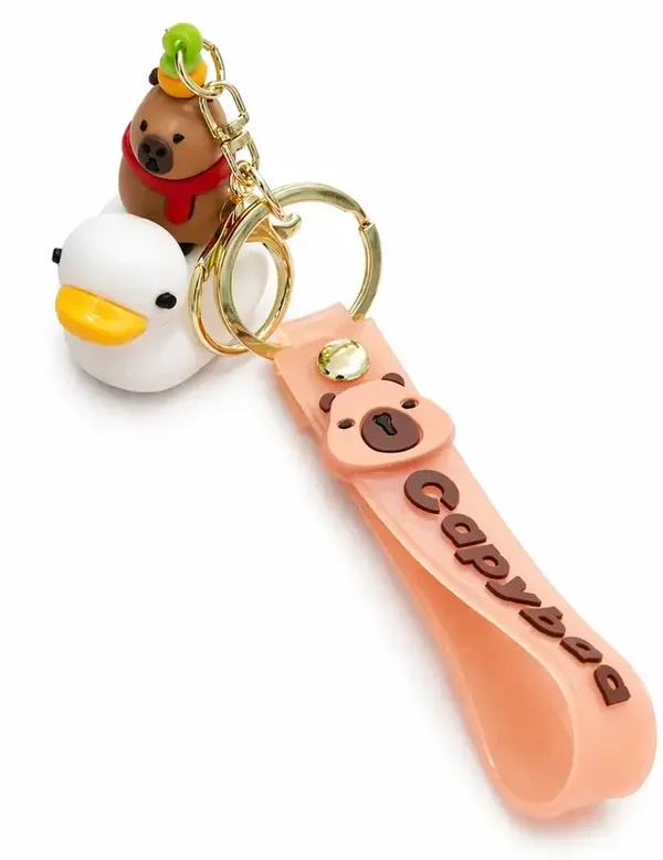 🤎🦆 Porte-clés Kawaii Capybara Canard 🦆🤎