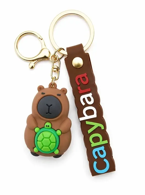 🤎🐢 Porte-clés Kawaii Capybara Tortue 🐢🤎