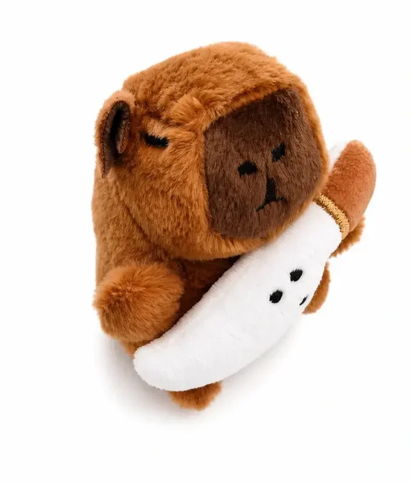 🤎 Porte-clés Peluche Kawaii Capybara Couteau🤎