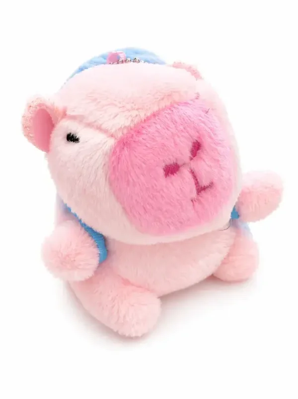 🎒 Porte-clés Peluche Capybara Sac à Dos Bleu Kawaii 🐹💙