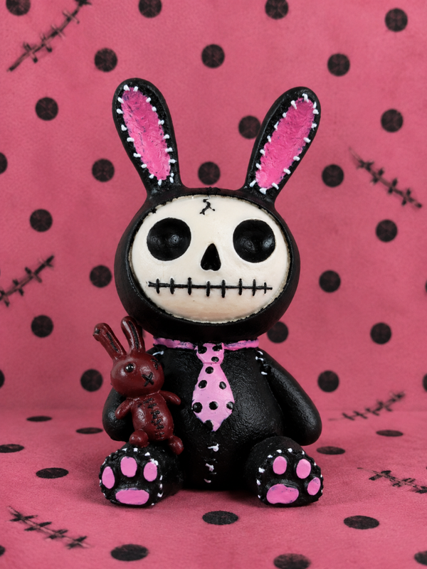 Furrybones Lapin Noir – Figurine squelette gothique kawaii