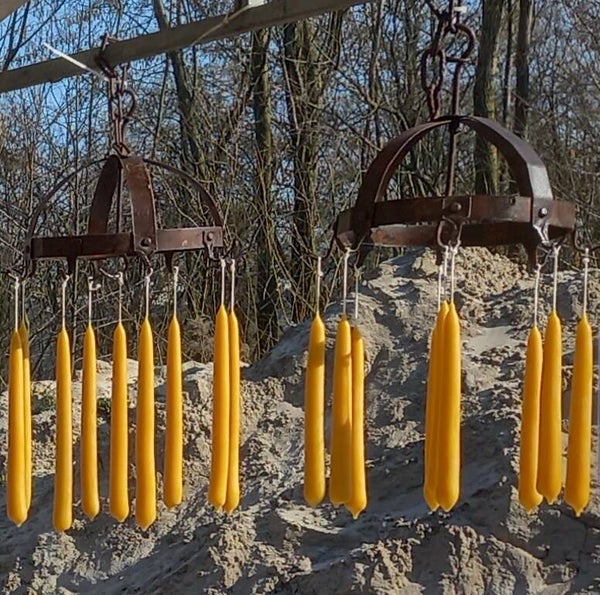 10 Dinerkaarsen van bijenwas