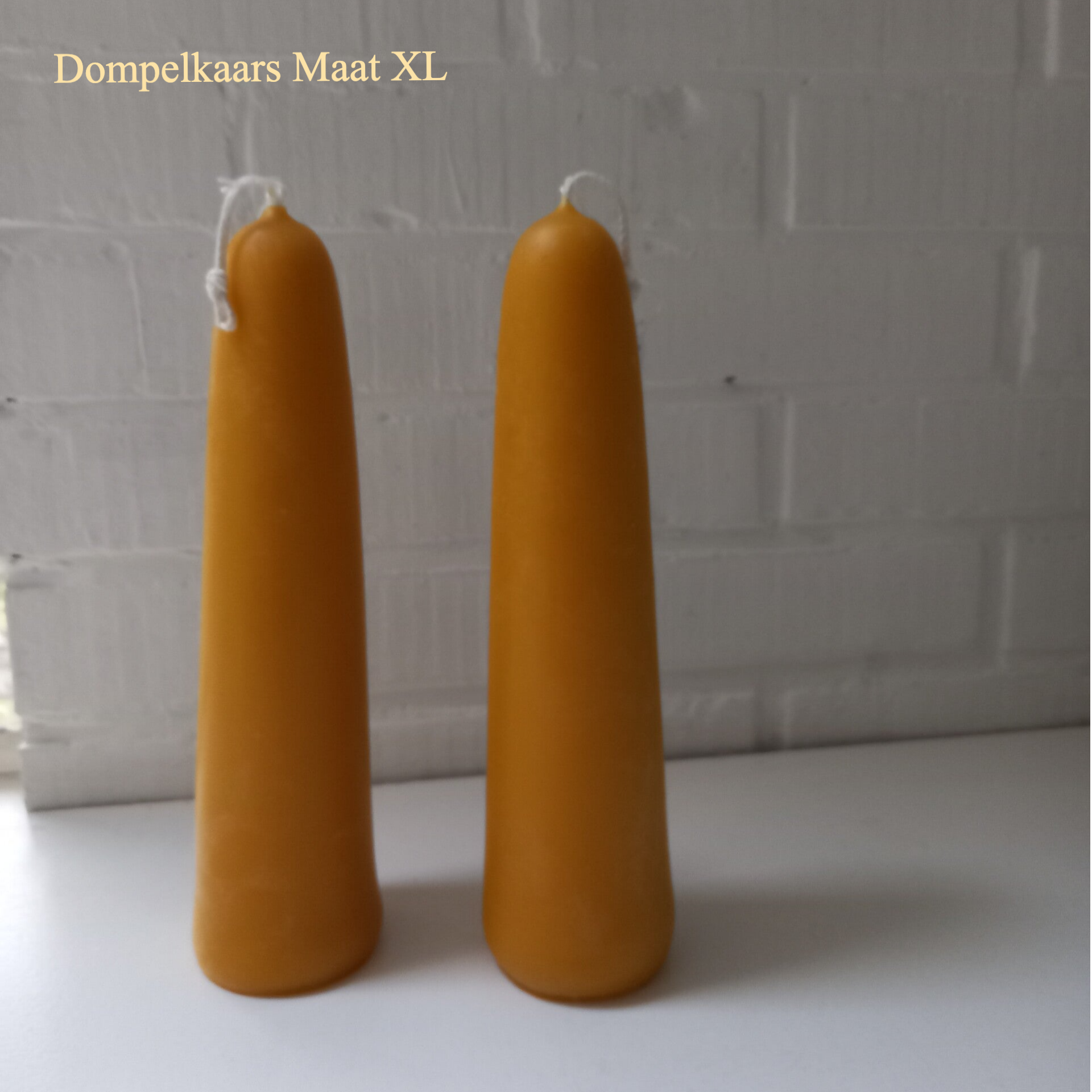 Dompelkaars van bijenwas, staand model, Maat XL