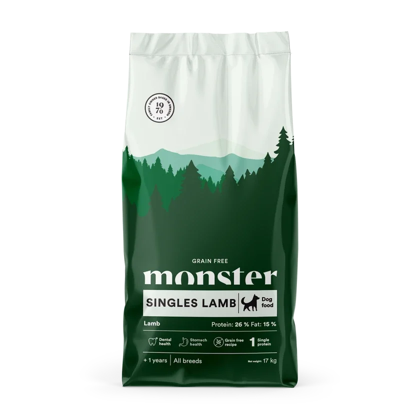Monster Dog Grain Free Singles Lamb 17 kg