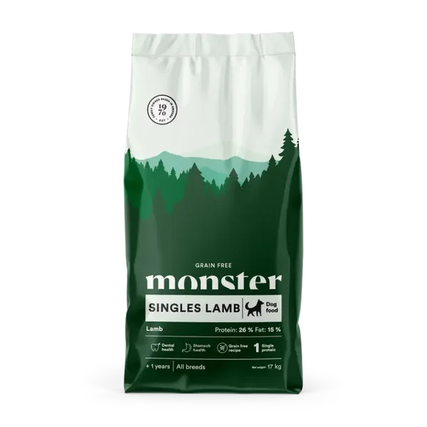 Monster Dog Grain Free Singles Lamb 17 kg