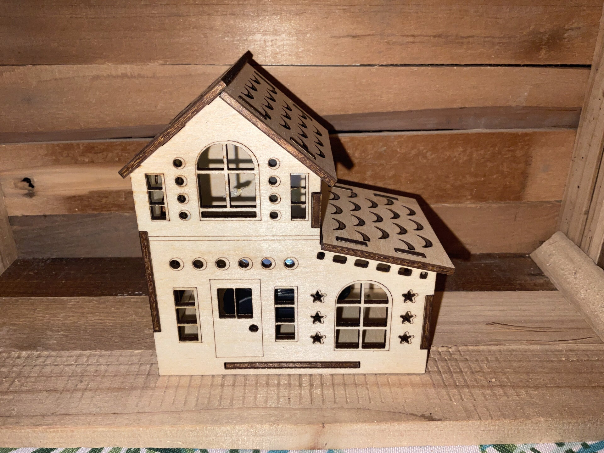 kerstornament - kersthuisje 1