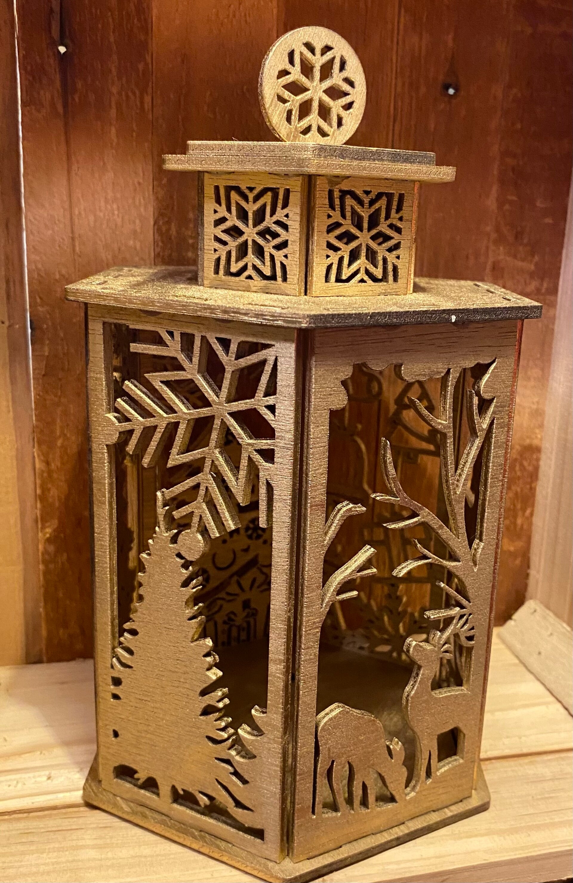 kerstornament - kerstlantaarn goud