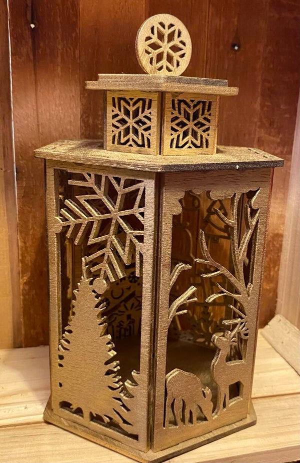 kerstornament - kerstlantaarn goud