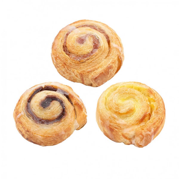 Mini Pudding Schnecken Mix, 3-fach sortiert