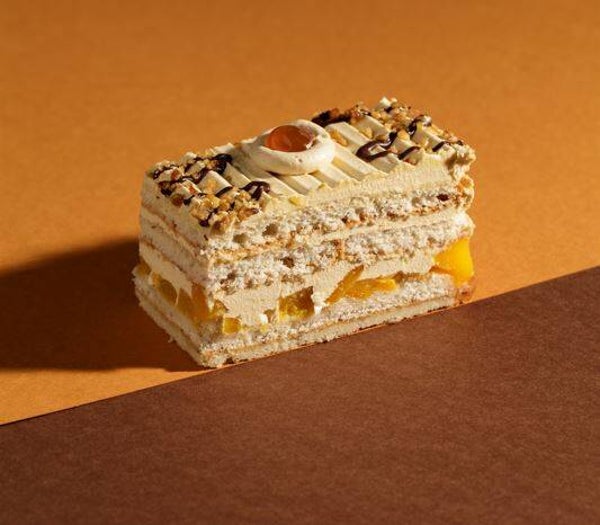 Pfirsich-Toffee-Cremeschnitte