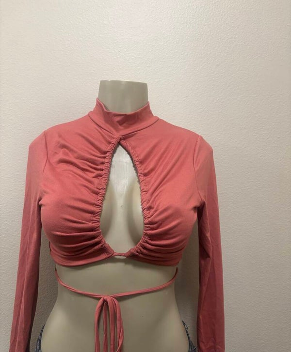 pink halter top