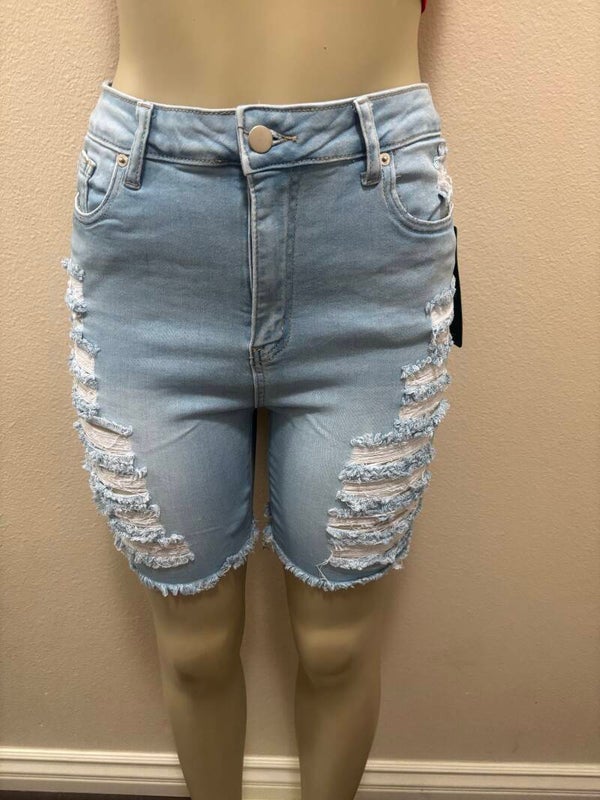 distress shorts