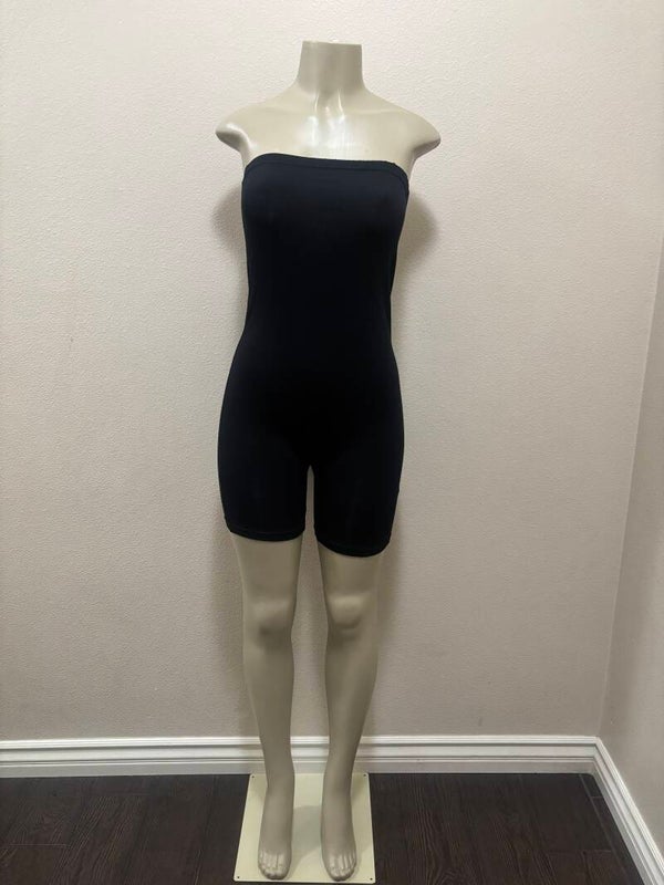 black tub top romper