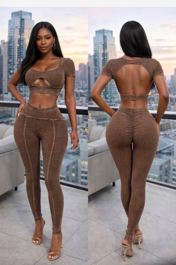 scrunch but pants set