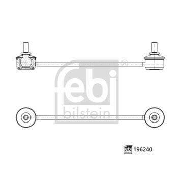 Rod/Strut, stabiliser - FEBI BILSTEIN - 196240