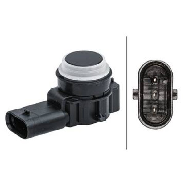 Sensor, parking distance control - HELLA - 6PX 358 141-691