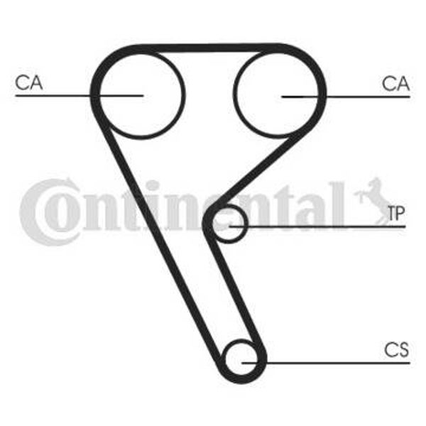 Timing Belt - CONTINENTAL CTAM - CT1157