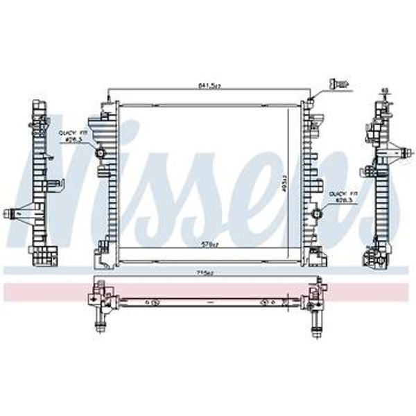 Radiator, engine cooling - NISSENS - 606568