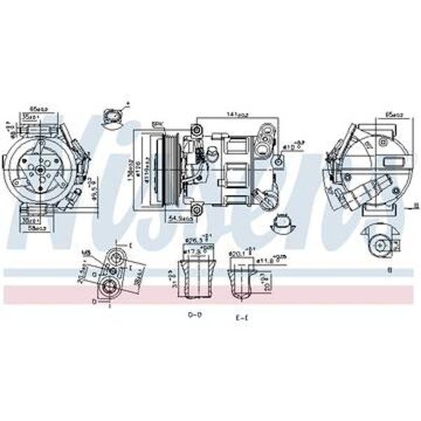 Compressor, air conditioning - NISSENS - 890801