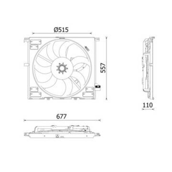 Fan, radiator - MAHLE - CFF 633 000P