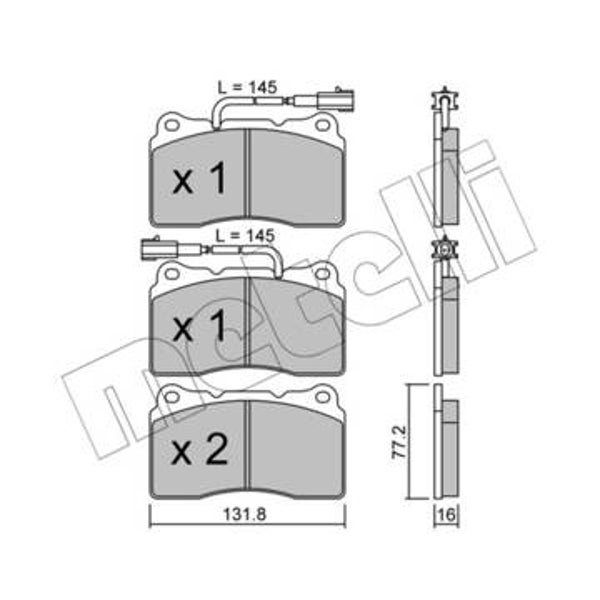 Front Brake Pad - Matelli